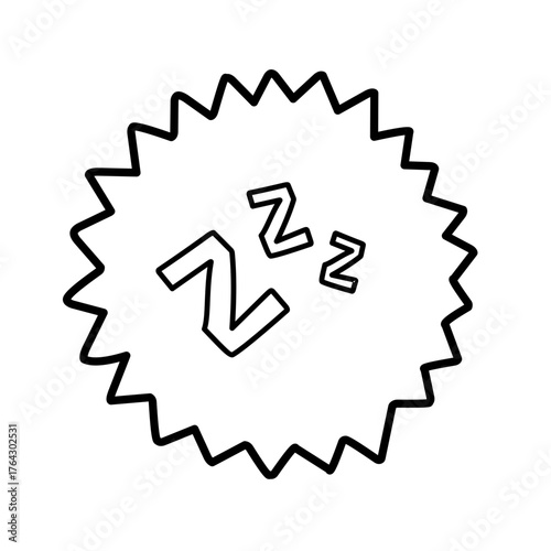 cloud bubble sleep zzz doodle