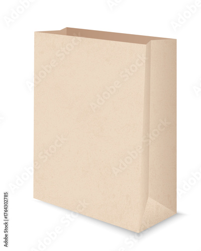 Paper Bag Mokup, Eco Pack, Kraft Pack, Shopping, Recycled Concept, Vector