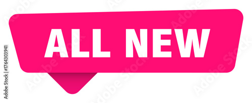 all new magenta sticker isolated on transpatent background. all new sign