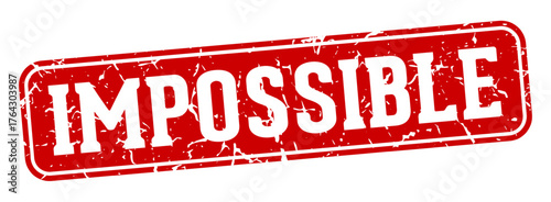 impossible rectangular sign. impossible stamp