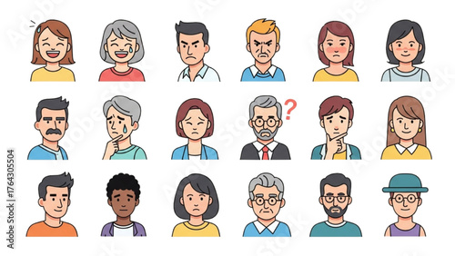 Emotional Avatar Collection Diverse Faces Portraying Human Feelings and Expressions for UI