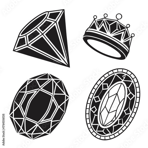 Vector art of jewels