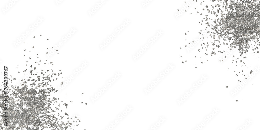 Obraz premium Silver Foil Frame png. Silver Glitter shiny swirl. Silver stroke. Frame on png transparent background. Abstract png design element. Premium design,wedding,vip cover template,grand opening,flyer. 