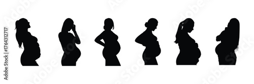 expecting mother, motherhood concept, family lifestyle, health, medical, fetal growth, maternal care, development .eps 10