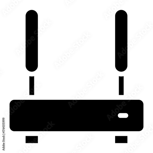 Router icon glyph style vector illustration