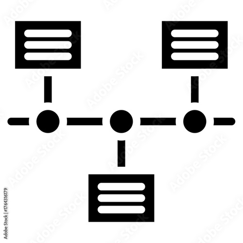 Time line icon glyph style vector illustration