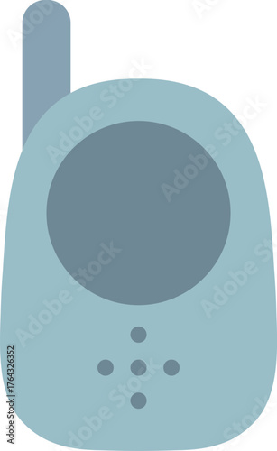 Baby monitor handheld receiver in blue tones