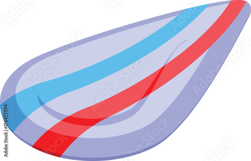 Toothpaste with red and blue stripes ensuring a healthy smile and fresh breath