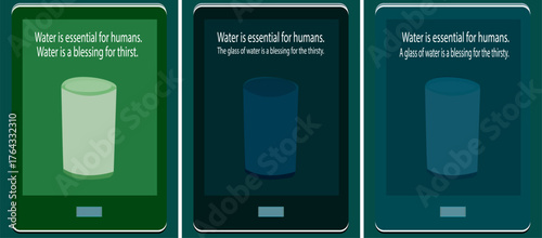 Infographics design for water. This design is suitable for both graphics and web applications.