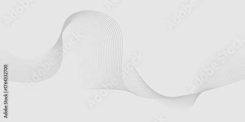 Abstract vector background with black wavy lines.