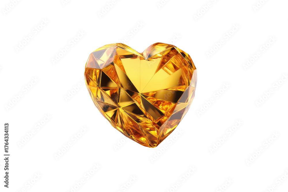 Fototapeta premium High-quality clipart of a precious gemstone showcasing realistic cut and shine, isolated on a white background for versatile design use.