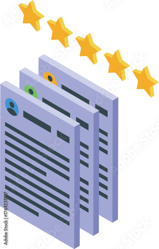Best resumes receiving five stars in recruitment process, evaluating candidates for job position