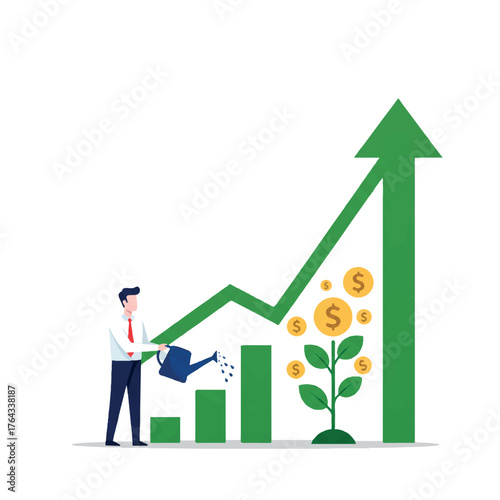 business man with graph