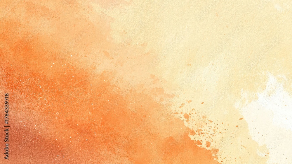 Fototapeta premium Soft Orange Watercolor Gradient Background