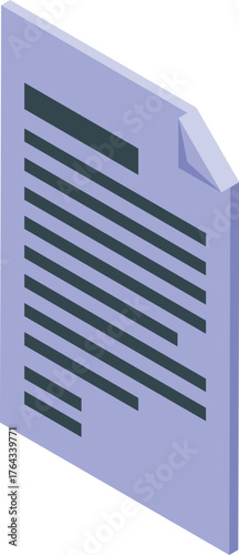 Office paper document with folded corner, representing business administration, contracts and important paperwork
