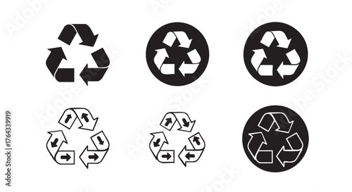 Recycle symbol for sustainable resources and materials management concept design