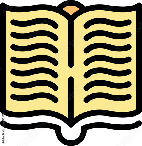 Open book displaying wavy pages, symbolizing the acquisition of knowledge and the journey of learning