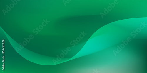 Light dark green holographic mesh wavy texture background abstract green gradation. simple presentation, cover, flayer