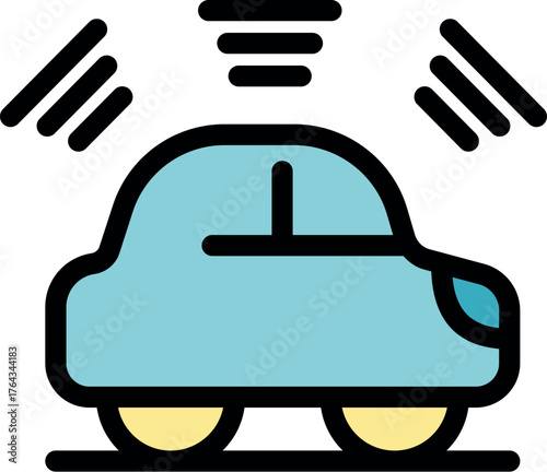 Self driving vehicle navigating with radar technology, showcasing innovation in autonomous driving