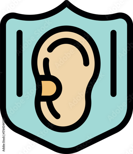 Protecting hearing with an ear shield, ensuring safety and noise reduction