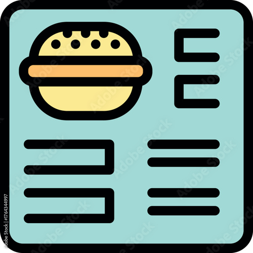 Online burger menu listing prices and choices for ordering food online
