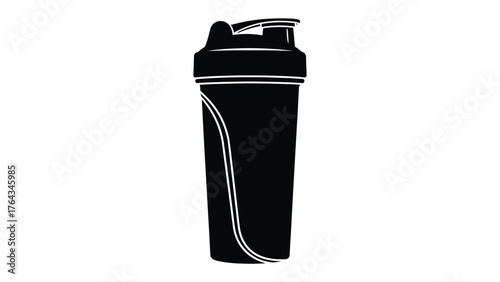 Gym Shaker: A sleek and modern shaker bottle, perfectly designed for blending protein shakes and supplements, highlighting functionality and a modern aesthetic.