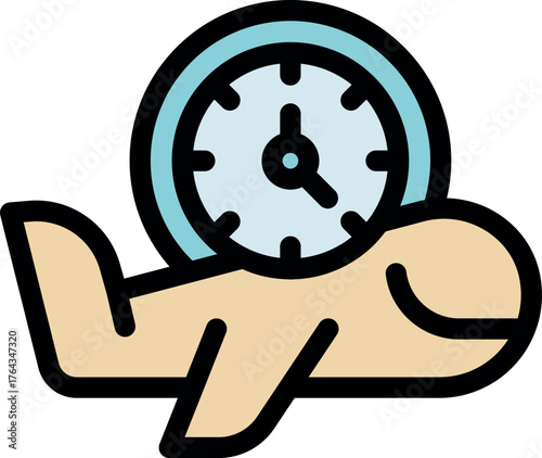 Airplane carrying clock representing on time departures and arrivals, perfect for travel agencies and airline companies