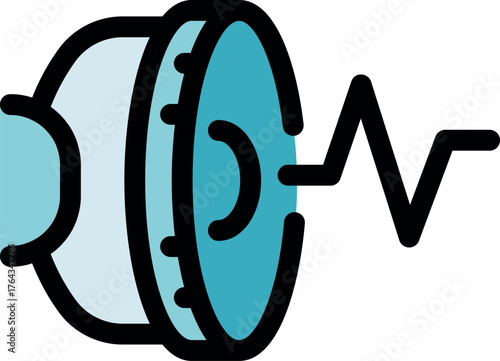 Fetal doppler emitting ultrasound waves and measuring baby heartbeat, prenatal care concept
