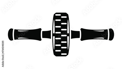 Ab wheel Icon: a fitness equipment designed for core muscle exercise, which enables users to enhance strength and stability.