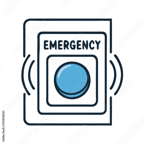 Modern health tech an emergency button designed for quick alerts and safety notifications
