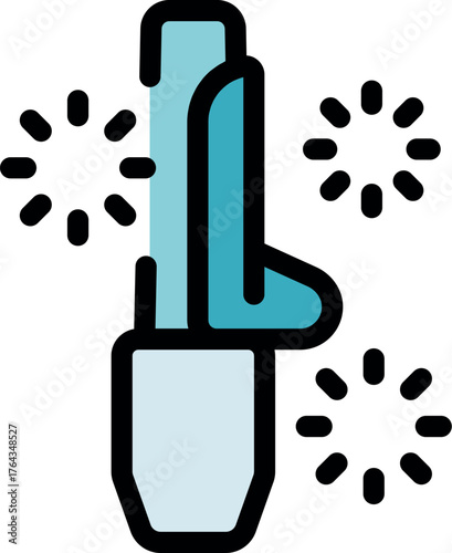 Electronic cigarette vaping, emitting vapor clouds and sparkles, symbolizing pleasure and satisfaction