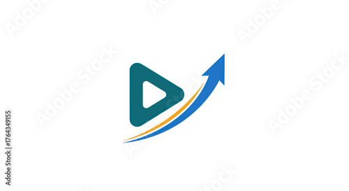 Visual representation of growth and progress in the digital media industry.