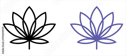Elegant Metallic Lotus Blossom Vector Illustration. Ideal for Luxury Logos, Yoga, Spa, Serenity, Beauty, and Spiritual Design Projects.