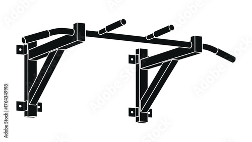 Workout Equipment: A pull-up bar, a staple for upper body workouts, is securely mounted, ready to assist in achieving fitness goals.