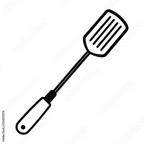 Isolated spatula vector icon cooking tool kitchen utensil outline illustration