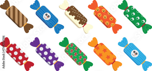 Colorful Sweet Candy Bar Packages Collection