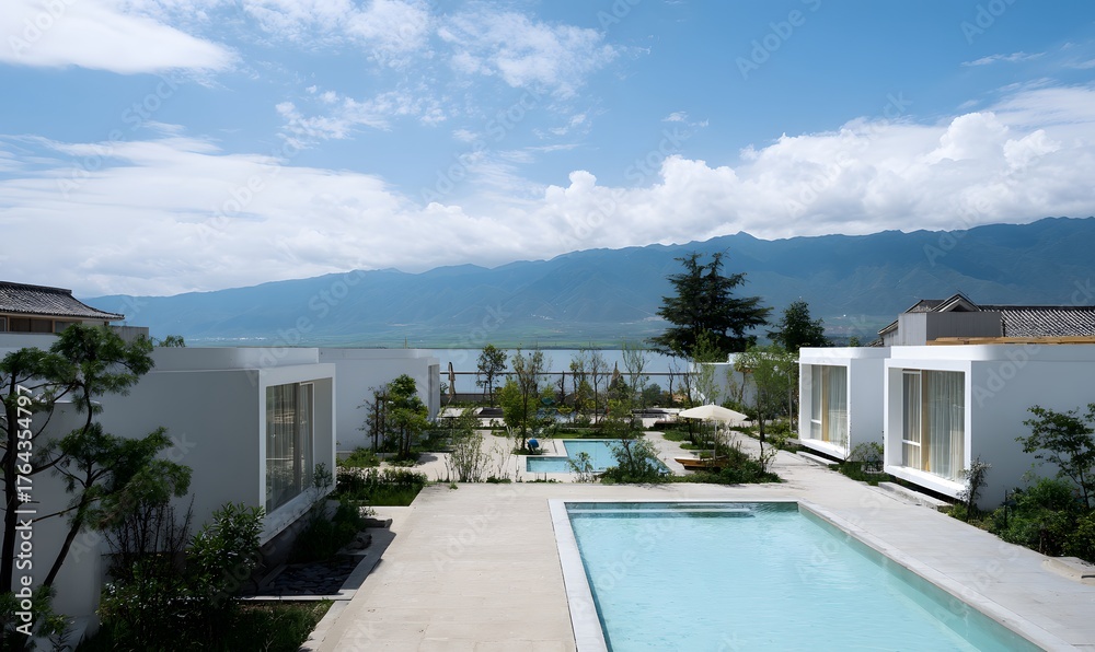 Fototapeta premium luxury swimming pool