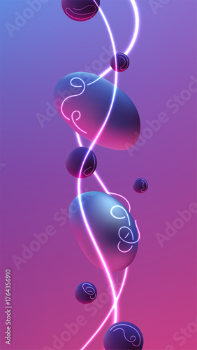 abstract neon pink backgrou...