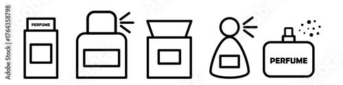 Vector icon of a men s fragrance bottle