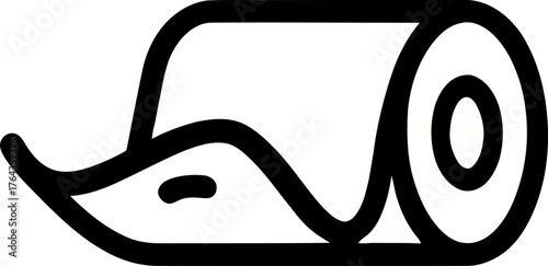 Modern illustration of a friendly bamboo toilet paper line icon