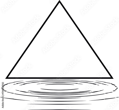 A warning sign is shown in a modern illustration near contaminated water, accompanied by a chemical pollution line icon