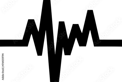 A modern illustration line icon shows visible sound waves coming out of exhausts at a factory