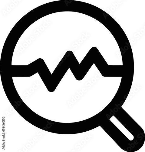 A line icon representing a disease prediction algorithm is a modern illustration of healthcare innovation
