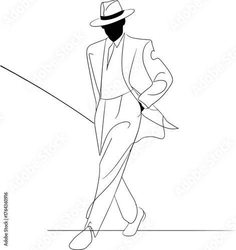 The icon for an aging person's mortality line in a modern illustration style