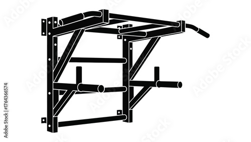 Pull-up Bar for Workout: A modern pull-up bar, meticulously designed for strength training, against a neutral backdrop, ready to elevate any fitness regimen.