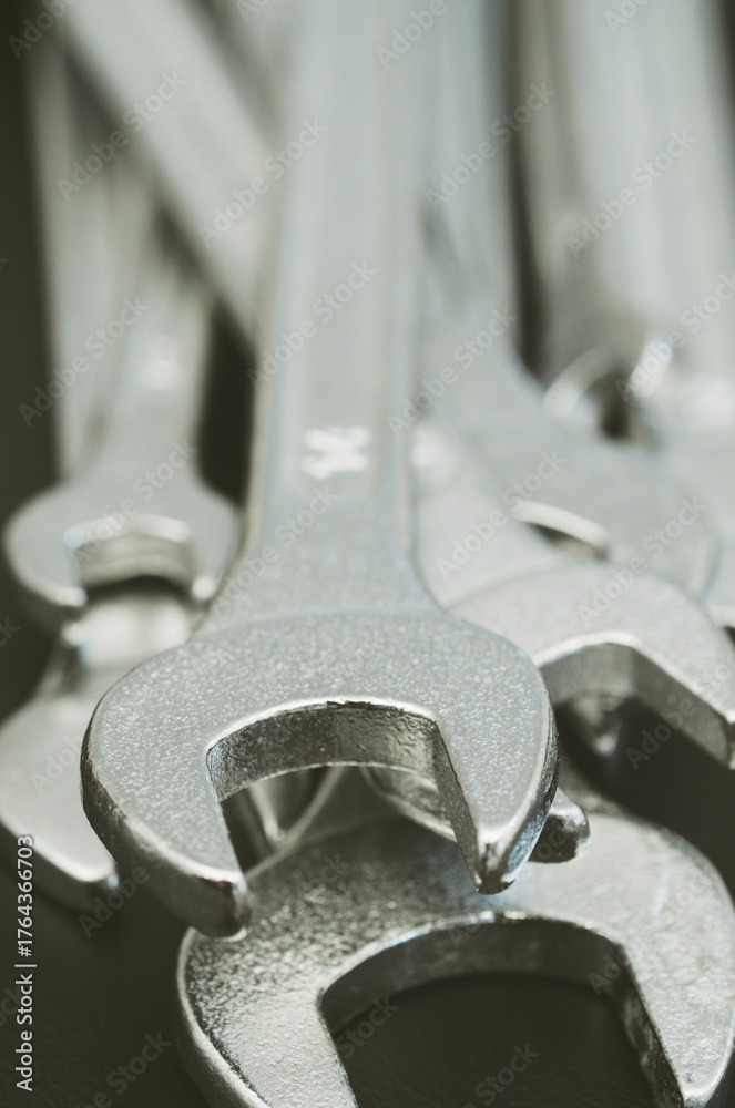 Fototapeta premium a bunch of wrenches of different size