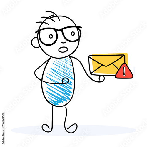 Design email security threat protection phishing attack alert spam detection malware warning virus scan safety online verctor art illustration png