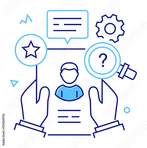 Design talent acquisition strategy recruitment process human resources hr hiring job search candidate selection verctor art illustration png