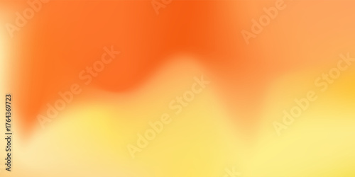 Vibrant vector wavy yellow and orange mesh gradient background. Abstract soft shiny summer sun colors digital watercolor for nature fire flame concept, lava explosion design, banner