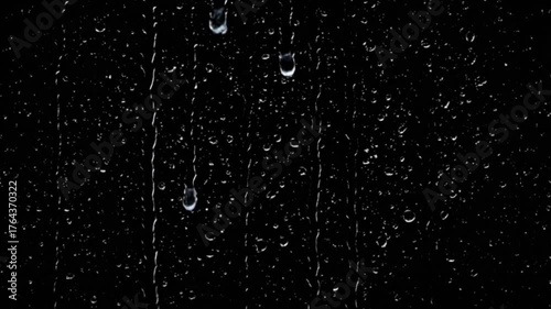rain drops on black background